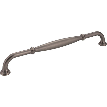 Jeffrey Alexander 658-12BNBDL: 12" cc Tiffany D-Handle Appliance Pull - Brushed Pewter