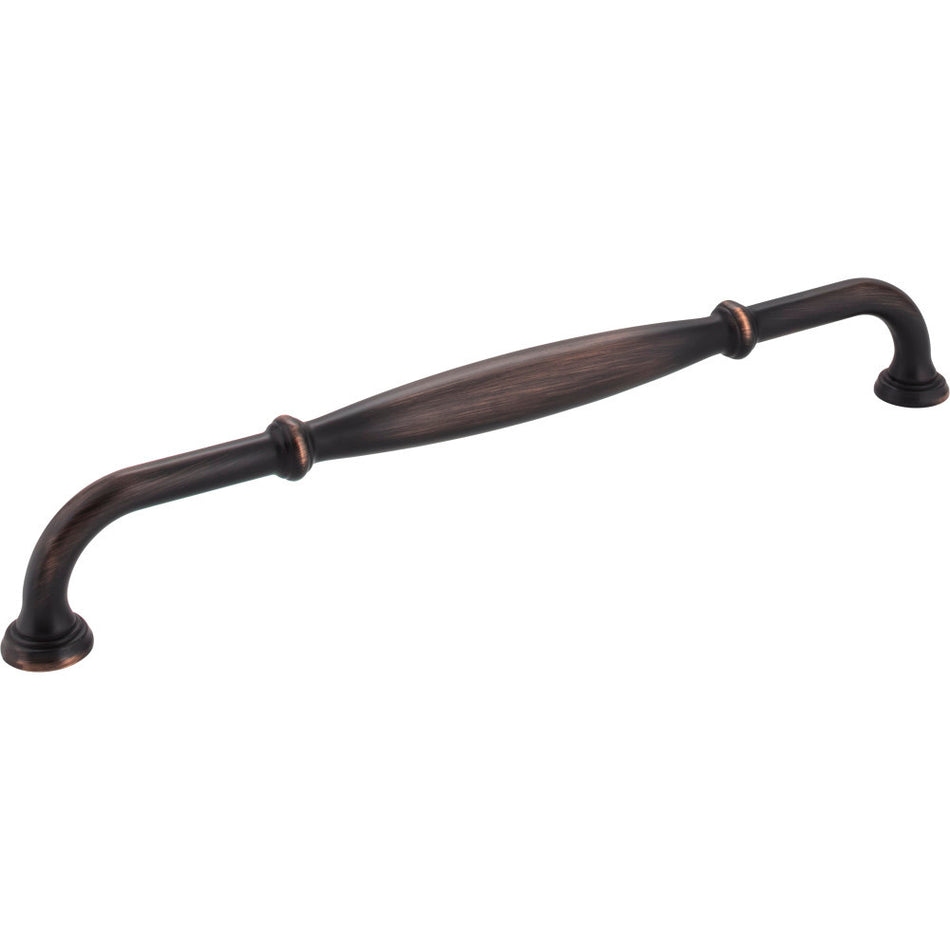 Jeffrey Alexander 658-12DBAC: 12" cc Tiffany D-Handle Appliance Pull - Brushed Oil Rubbed Bronze
