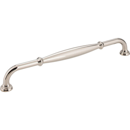Jeffrey Alexander 658-12NI: 12" cc Tiffany D-Handle Appliance Pull - Polished Nickel