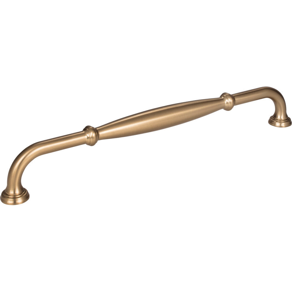 Jeffrey Alexander 658-12SBZ: 12" cc Tiffany D-Handle Appliance Pull - Satin Bronze