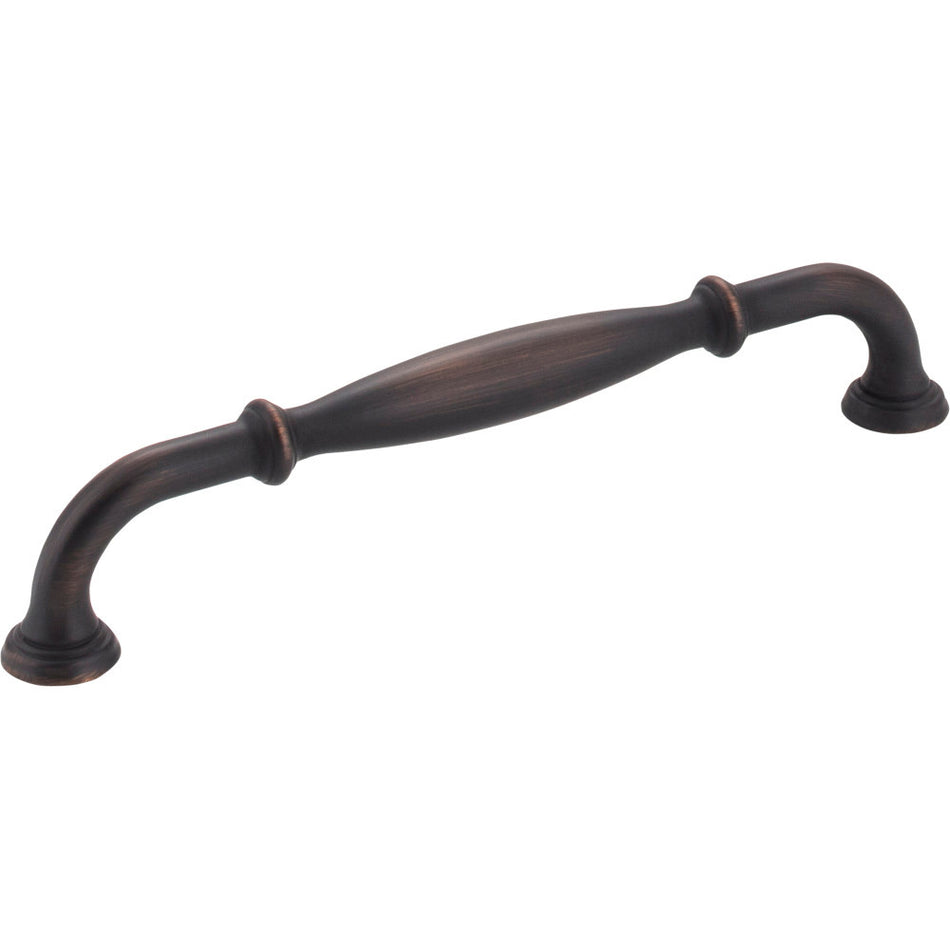 Jeffrey Alexander 658-160DBAC: 160mm cc Tiffany D-Handle Cabinet Pull - Brushed Oil Rubbed Bronze