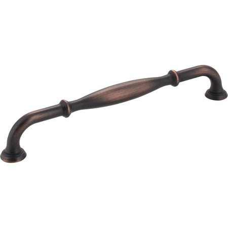 Jeffrey Alexander 658-192DBAC: 192mm cc Tiffany D-Handle Cabinet Pull - Brushed Oil Rubbed Bronze