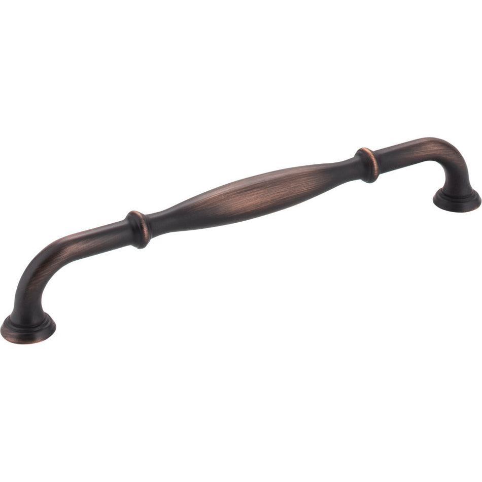 Jeffrey Alexander 658-192DBAC: 192mm cc Tiffany D-Handle Cabinet Pull - Brushed Oil Rubbed Bronze
