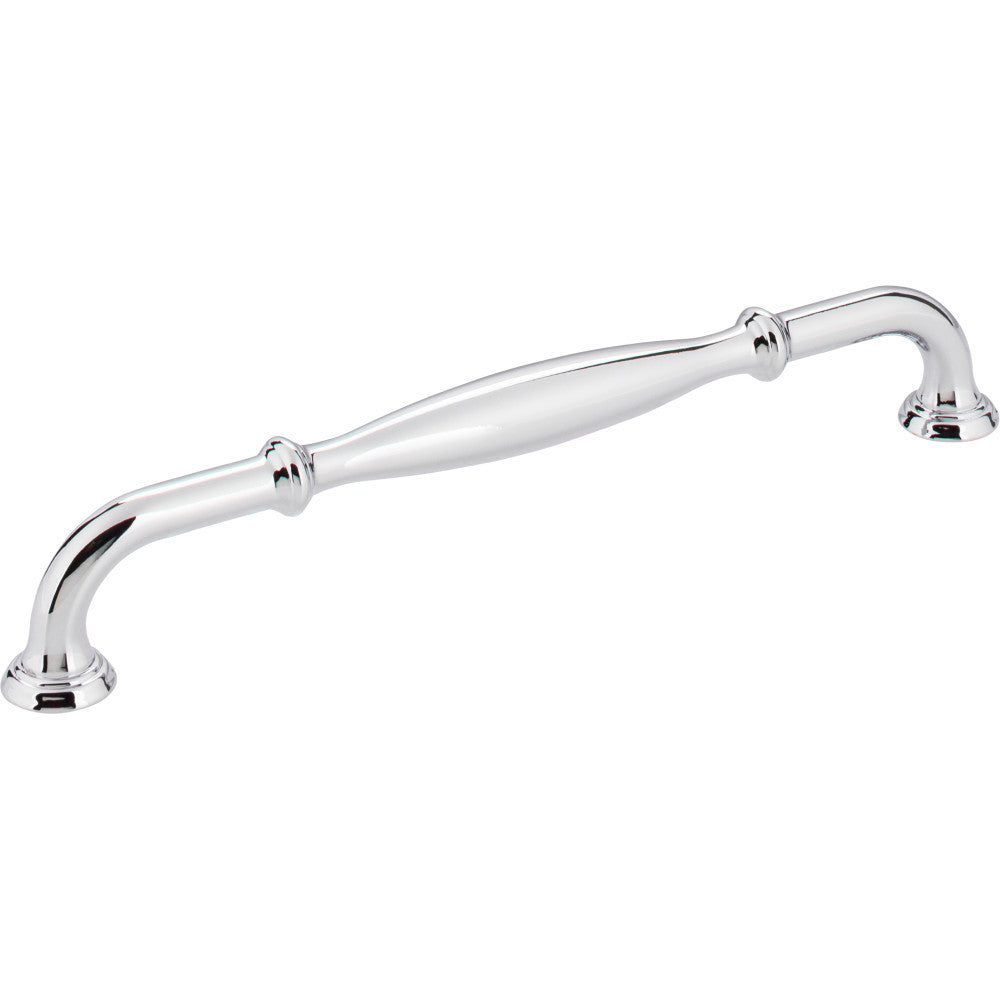 Jeffrey Alexander 658-192PC: 192mm cc Tiffany D-Handle Cabinet Pull - Polished Chrome
