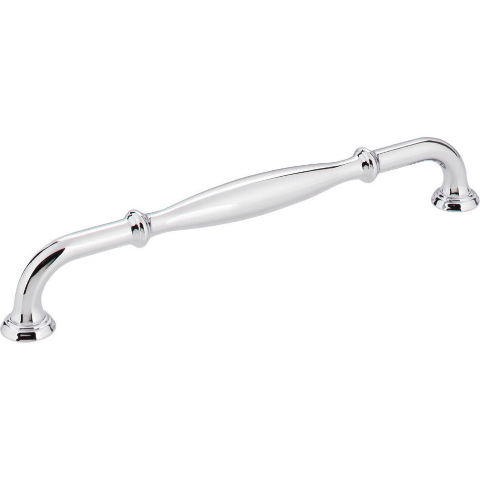 Jeffrey Alexander 658-192PC: 192mm cc Tiffany D-Handle Cabinet Pull - Polished Chrome
