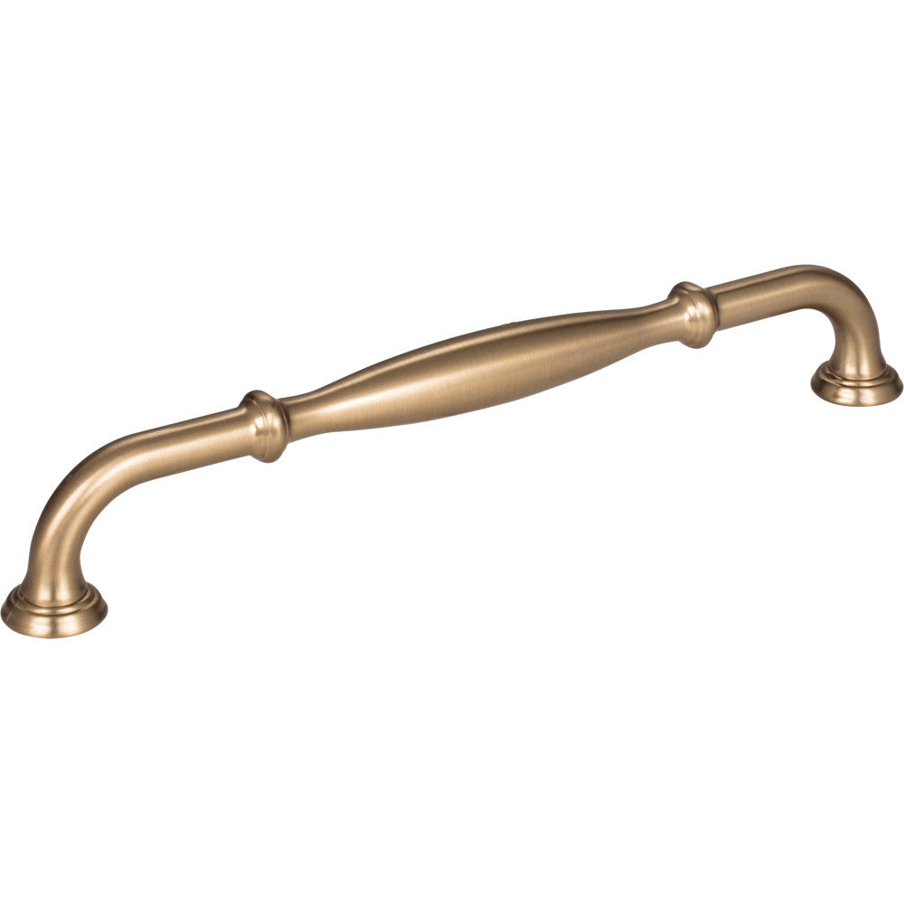 Jeffrey Alexander 658-192SBZ: 192mm cc Tiffany D-Handle Cabinet Pull - Satin Bronze