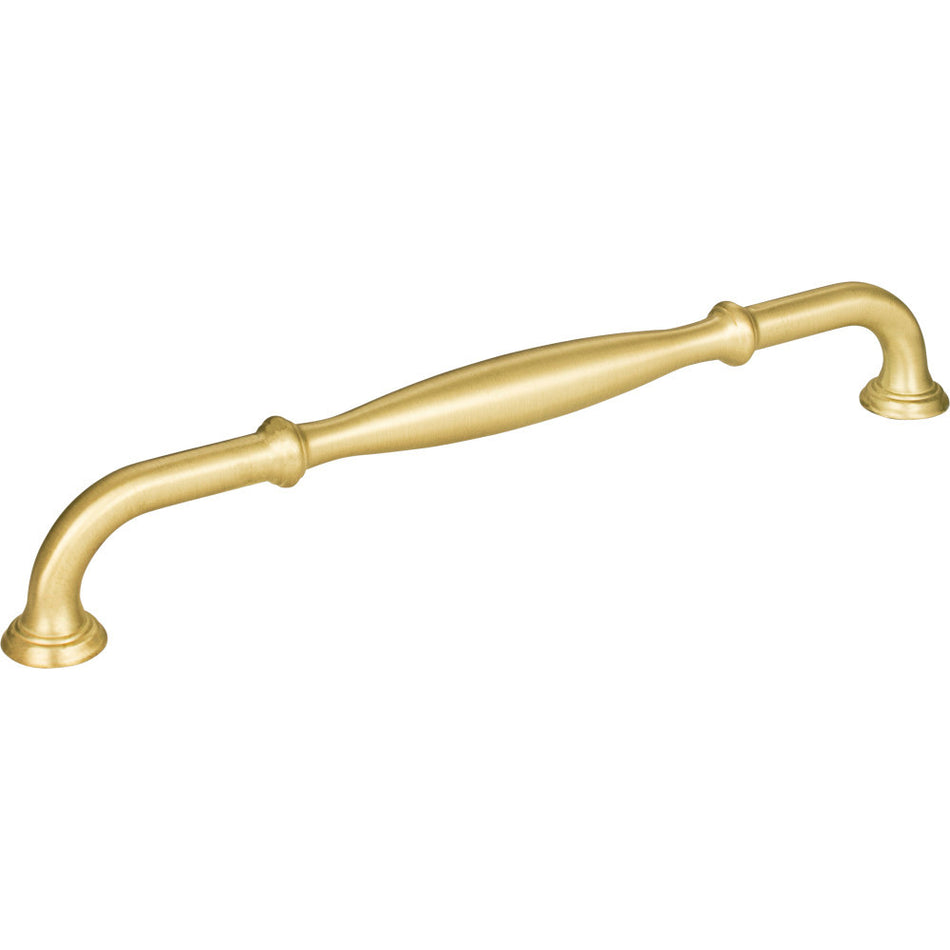 Jeffrey Alexander 658-224BG: 224mm cc Tiffany D-Handle Cabinet Pull - Brushed Gold