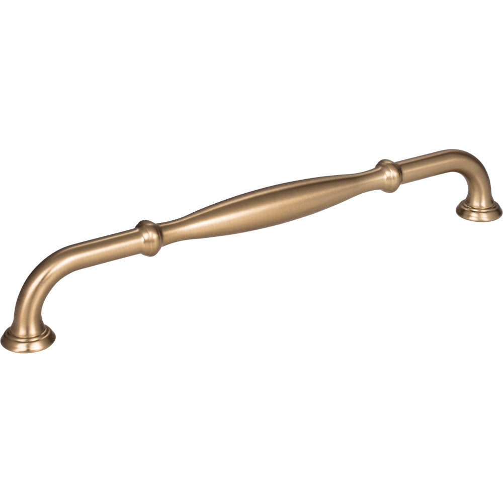 Jeffrey Alexander 658-224SBZ: 224mm cc Tiffany D-Handle Cabinet Pull - Satin Bronze