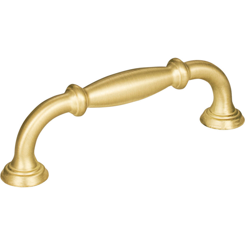 Jeffrey Alexander 658-96BG: 96mm cc Tiffany D-Handle Cabinet Pull - Brushed Gold