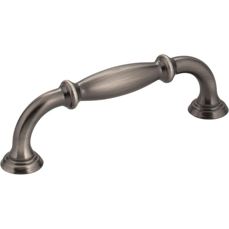Jeffrey Alexander 658-96BNBDL: 96mm cc Tiffany D-Handle Cabinet Pull - Brushed Pewter