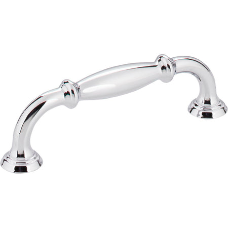 Jeffrey Alexander 658-96PC: 96mm cc Tiffany D-Handle Cabinet Pull - Polished Chrome
