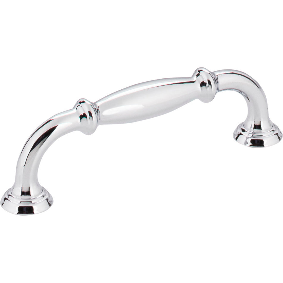 Jeffrey Alexander 658-96PC: 96mm cc Tiffany D-Handle Cabinet Pull - Polished Chrome