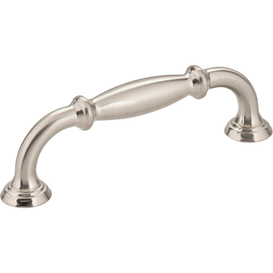 Jeffrey Alexander 658-96SN: 96mm cc Tiffany D-Handle Cabinet Pull - Satin Nickel