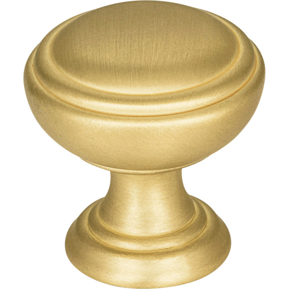 Jeffrey Alexander 658BG: 1-1/4" Tiffany Round Cabinet Knob - Brushed Gold