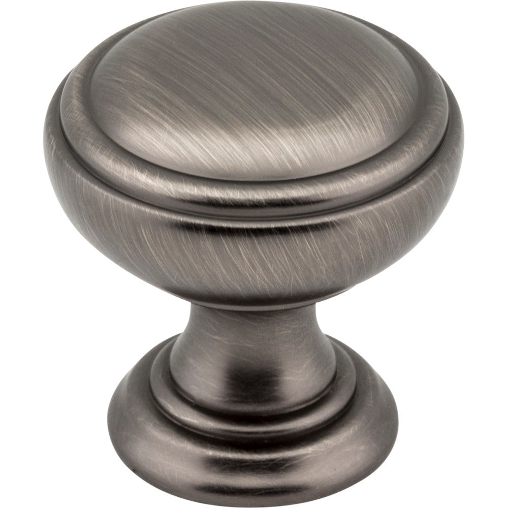 Jeffrey Alexander 658BNBDL: 1-1/4" Tiffany Round Cabinet Knob - Brushed Pewter
