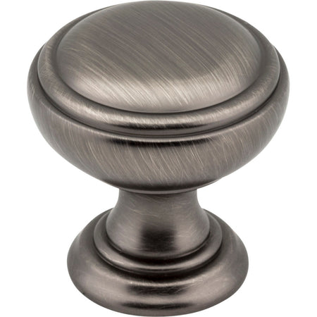 Jeffrey Alexander 658BNBDL: 1-1/4" Tiffany Round Cabinet Knob - Brushed Pewter