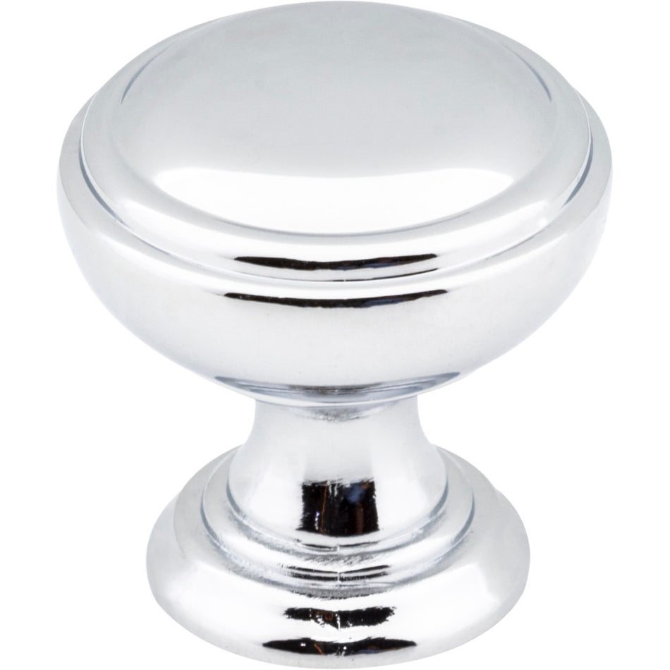 Jeffrey Alexander 658PC: 1-1/4" Tiffany Round Cabinet Knob - Polished Chrome