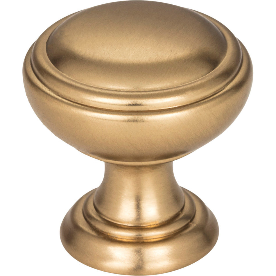 Jeffrey Alexander 658SBZ: 1-1/4" Tiffany Round Cabinet Knob - Satin Bronze