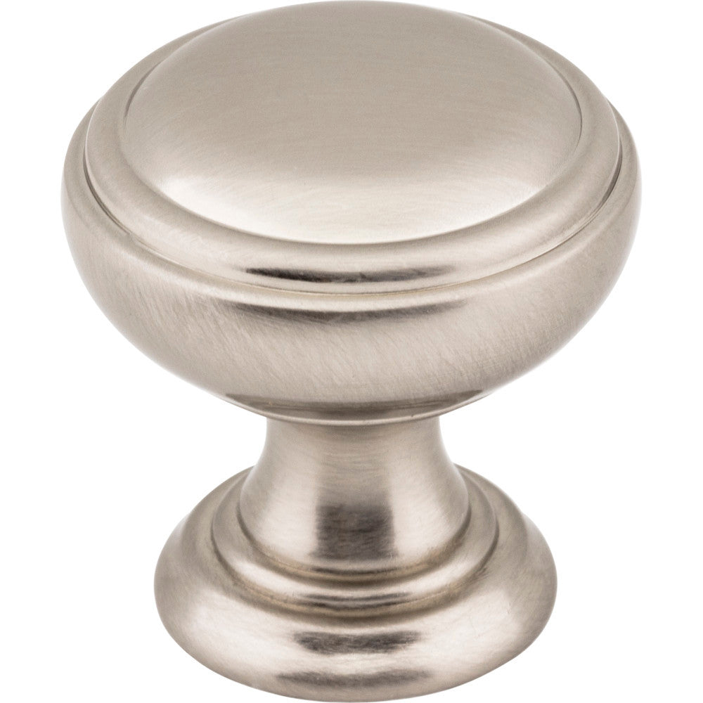 Jeffrey Alexander 658SN: 1-1/4" Tiffany Round Cabinet Knob - Satin Nickel