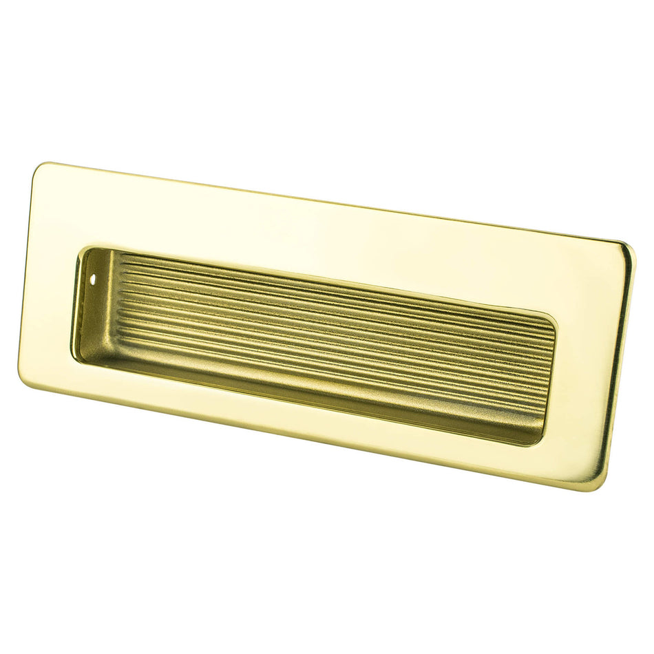 Berenson 6691-107-B: 4-1/2" Zurich Recessed Cabinet Pull - Gold