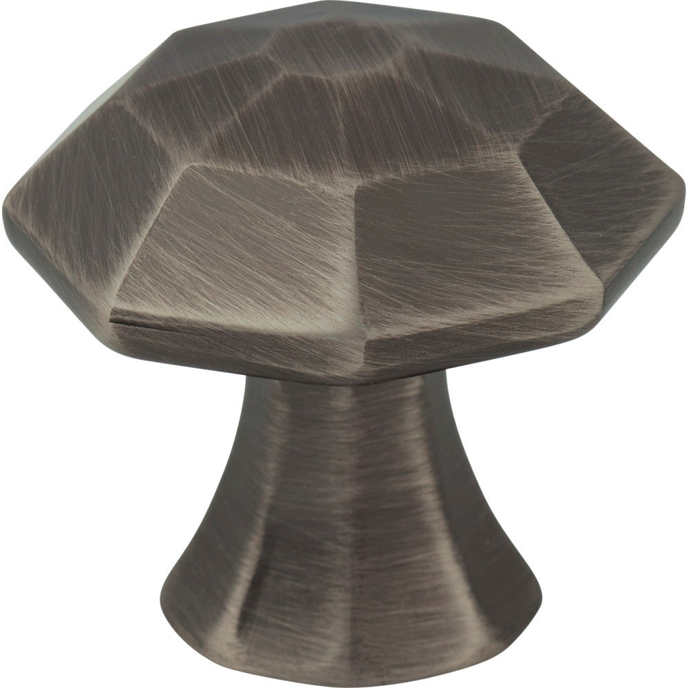 Jeffrey Alexander 678BNBDL: 1-1/4" Wheeler Octagon Cabinet Knob - Brushed Pewter