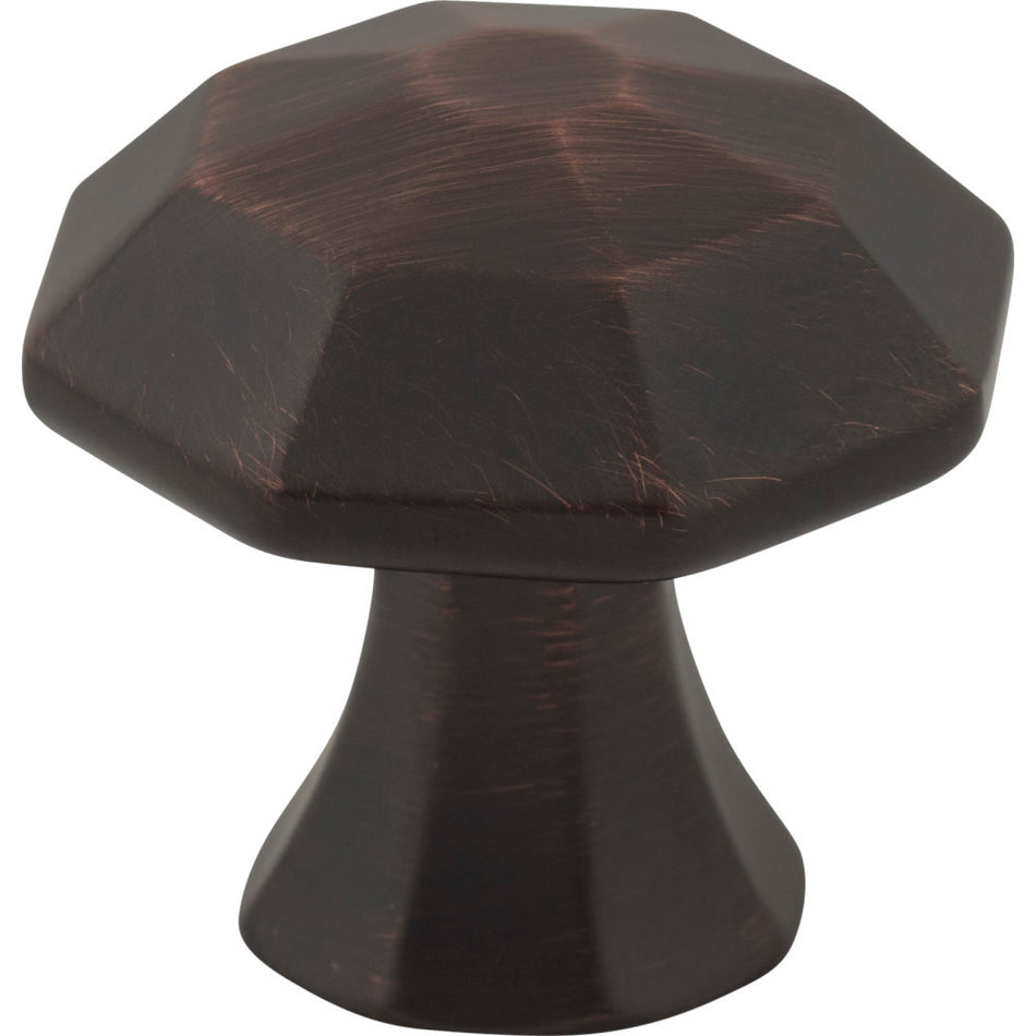 Jeffrey Alexander 678DBAC: 1-1/4" Wheeler Octagon Cabinet Knob - Brushed Oil Rubbed Bronze