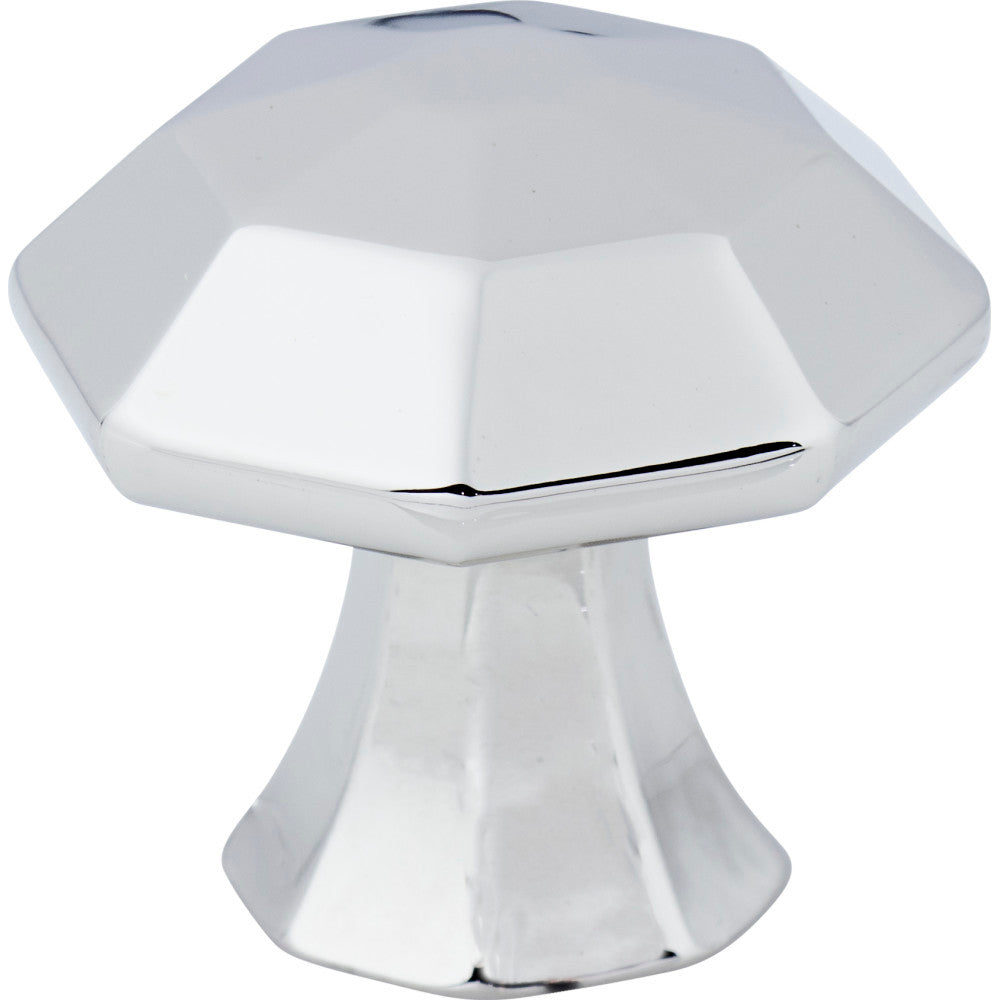 Jeffrey Alexander 678PC: 1-1/4" Wheeler Octagon Cabinet Knob - Polished Chrome