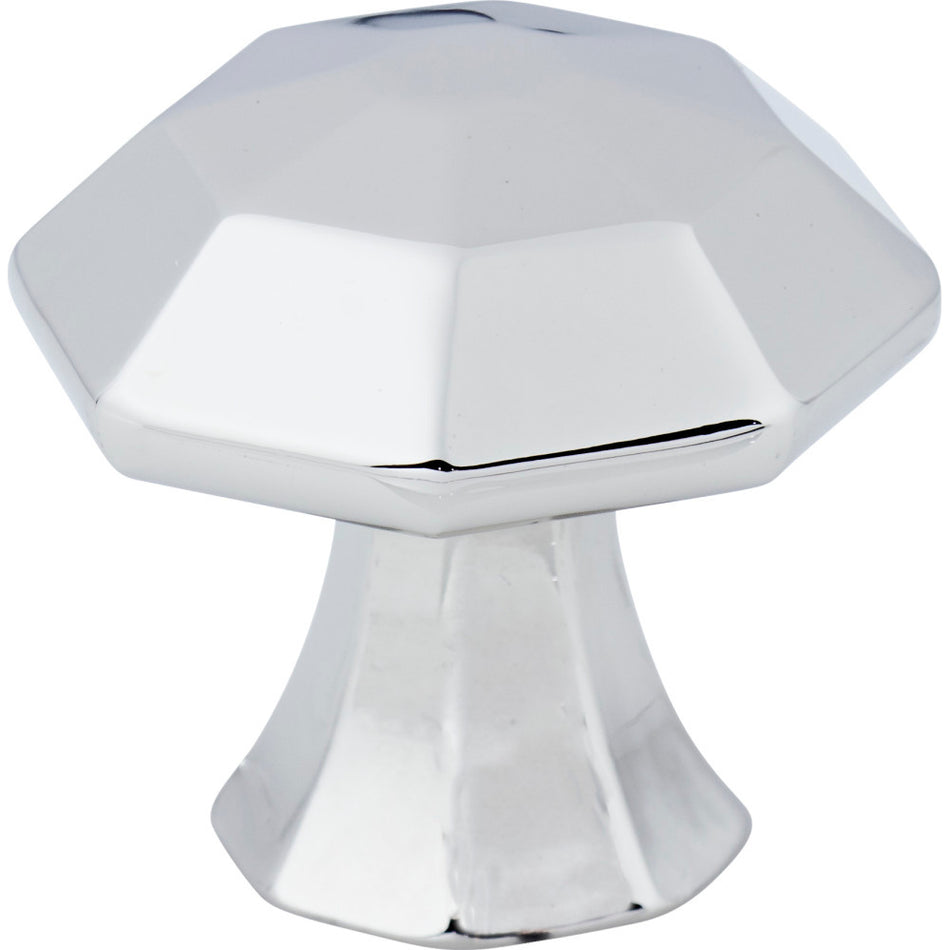 Jeffrey Alexander 678PC: 1-1/4" Wheeler Octagon Cabinet Knob - Polished Chrome