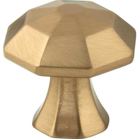 Jeffrey Alexander 678SBZ: 1-1/4" Wheeler Octagon Cabinet Knob - Satin Bronze