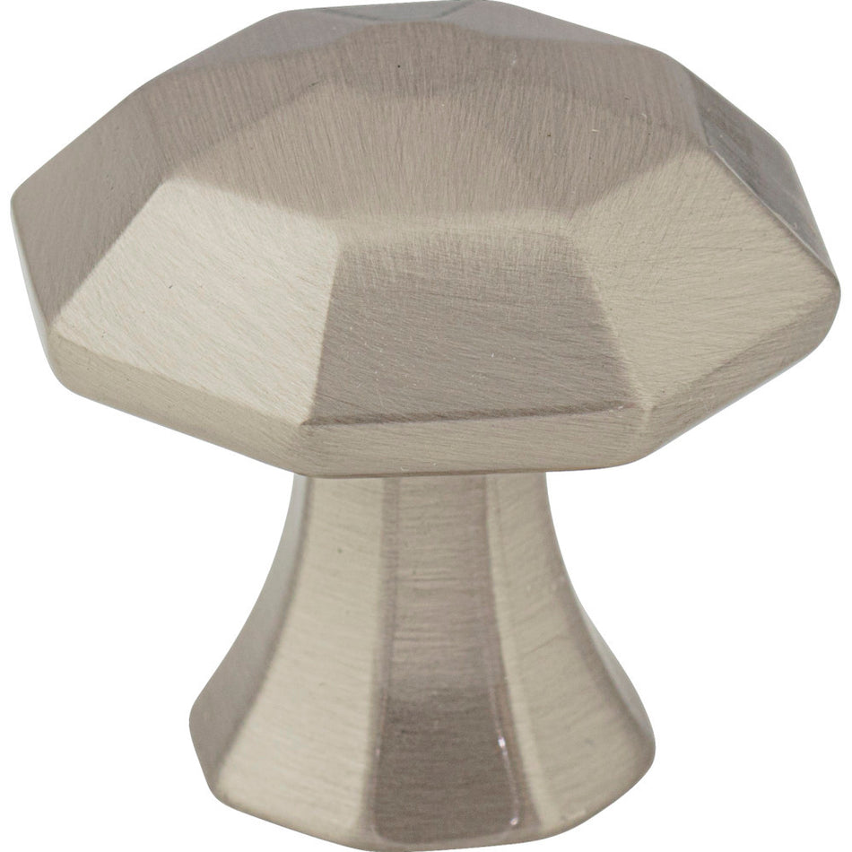 Jeffrey Alexander 678SN: 1-1/4" Wheeler Octagon Cabinet Knob - Satin Nickel