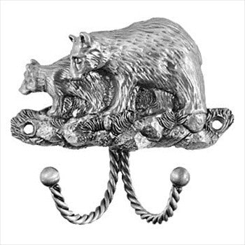 Sierra Lifestyles 681011: Black Bear Decorative Wall Hook - Pewter