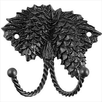 Sierra Lifestyles 681016: Pinecone Decorative Wall Hook - Black
