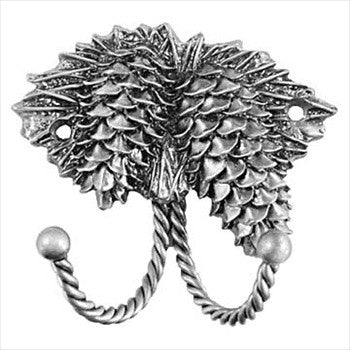 Sierra Lifestyles 681025: Pinecone Decorative Wall Hook - Pewter