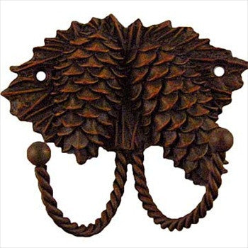 Sierra Lifestyles 681028: Pinecone Decorative Wall Hook - Rust
