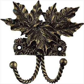 Sierra Lifestyles 681035: Maple Leaf Decorative Wall Hook - Bronzed Black