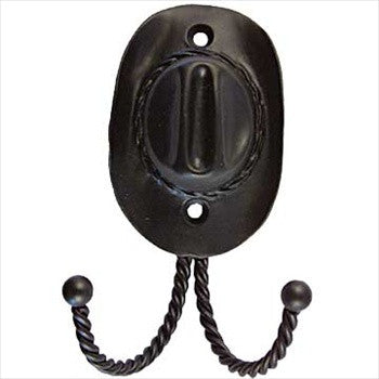 Sierra Lifestyles 681054: Cowboy Hat Decorative Wall Hook - Black