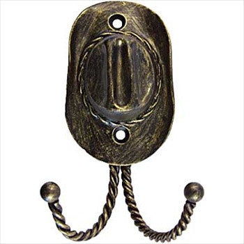 Sierra Lifestyles 681057: Cowboy Hat Decorative Wall Hook - Bronzed Black