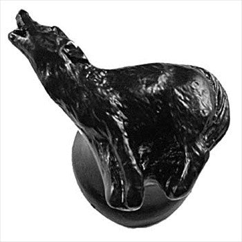 Sierra Lifestyles 681193: Howling Wolf Cabinet Knob - Black