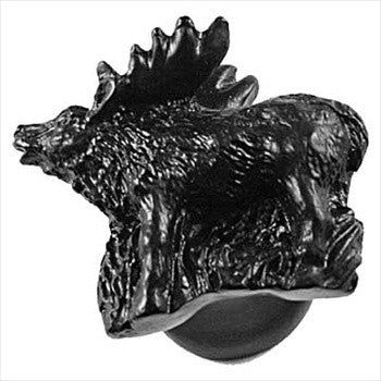 Sierra Lifestyles 681208: Standing Elk Cabinet Knob - Black