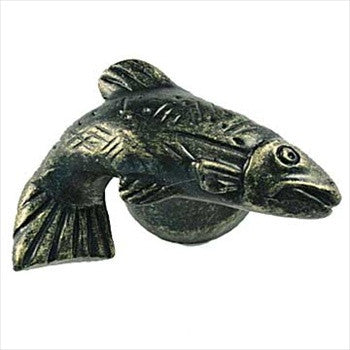 Sierra Lifestyles 681223: Fish Cabinet Knob (right facing) - Bronzed Black