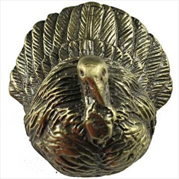 Sierra Lifestyles 681249: Turkey Cabinet Knob - Antique Brass