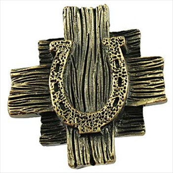 Sierra Lifestyles 681275: Horseshoe Cabinet Knob - Antique Brass