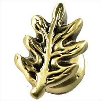 Sierra Lifestyles 681323: Oak Leaf Cabinet Knob - Antique Brass