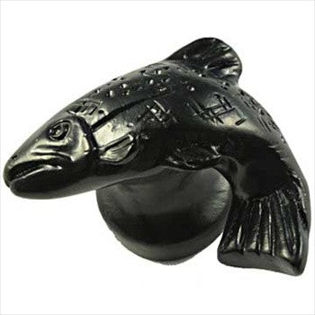 Sierra Lifestyles 681335: Fish Cabinet Knob (left facing) - Black