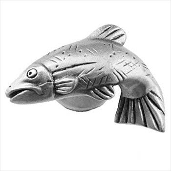 Sierra Lifestyles 681337: Fish Cabinet Knob (left facing) - Pewter