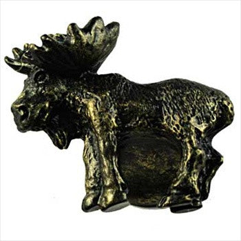 Sierra Lifestyles 681344: Realistic Moose Cabinet Knob (left facing) - Bronzed Black