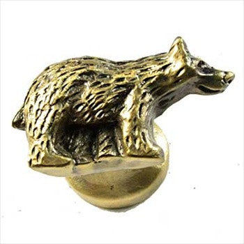 Sierra Lifestyles 681380: Bear Cabinet Knob (right facing) - Antique Brass
