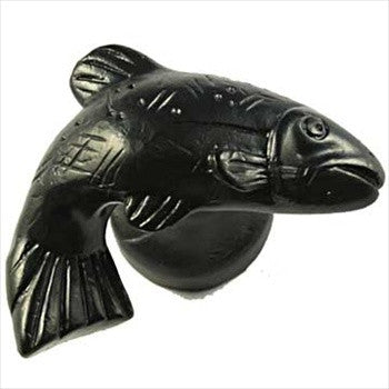 Sierra Lifestyles 681382: Fish Cabinet Knob (right facing)- Black