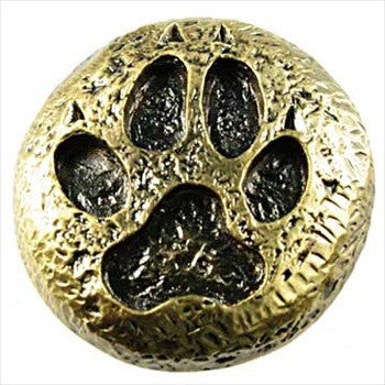 Sierra Lifestyles 681386: Wolf Track Cabinet Knob - Antique Brass
