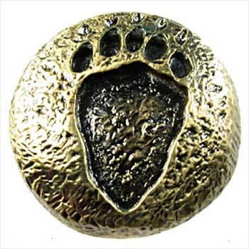 Sierra Lifestyles 681390: Bear Track Cabinet Knob - Antique Brass